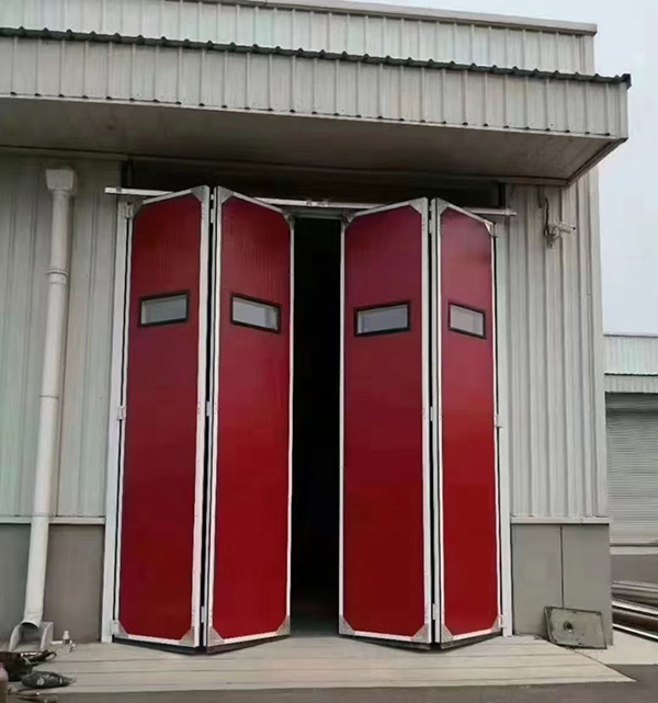 红寺堡工业折叠门在大型装配车间出入口的应用实例